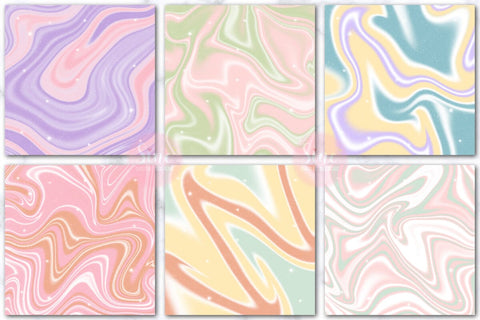 Sweet Unicorn Pastel Digital Papers Backgrounds Set Digital Pattern SineDigitalDesign 