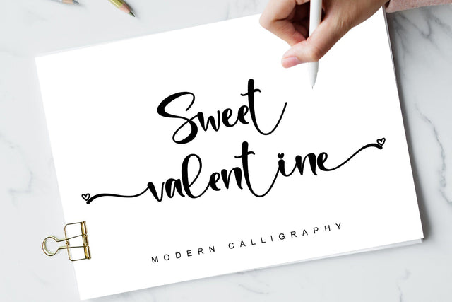 Sweet Valentine Font Stefani Letter 