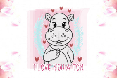 Sweet Valentine Hippo Sublimation Sublimation Jagonath Roy 