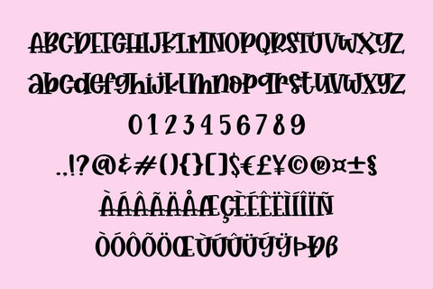 Sweet Valentine's Font Mozarella 