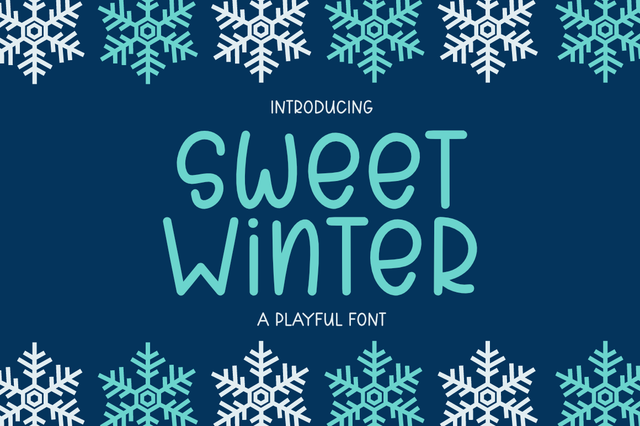 Sweet Winter - A Playful Font Font Masyafi Studio 
