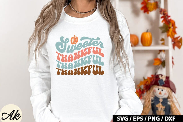Sweeter thankful Retro SVG SVG akazaddesign 