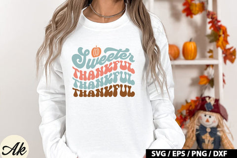 Sweeter thankful Retro SVG SVG akazaddesign 
