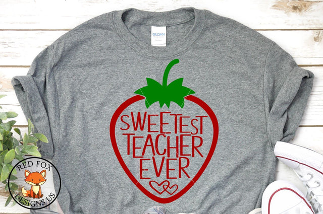 Sweetest Teacher svg, Valentine's Day File Teacher, Svg Png Dxf SVG RedFoxDesignsUS 