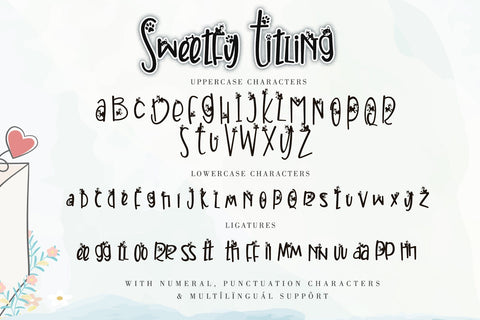 SWEETFY Font Stefani Letter 
