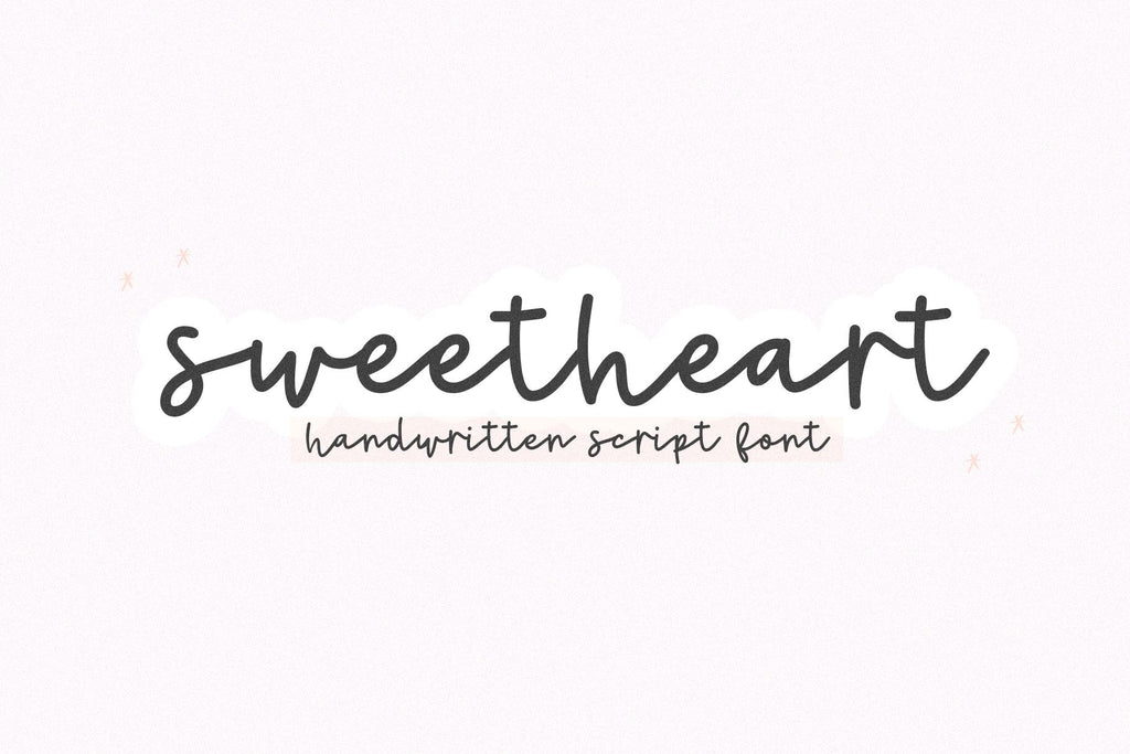 Sweet Lettering Font Sweetheart - Handwritten Script Font - So Fontsy