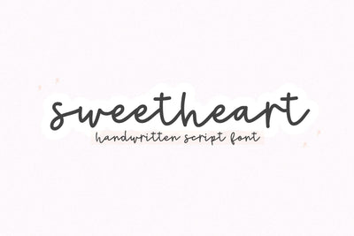 Sweetheart - Handwritten Script Font Font KA Designs 