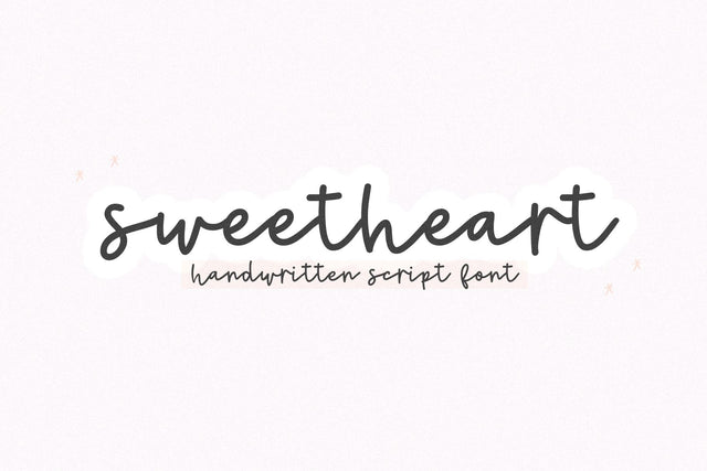 Sweetheart - Handwritten Script Font Font KA Designs 