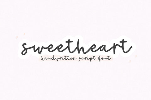 Sweetheart - Handwritten Script Font Font KA Designs 