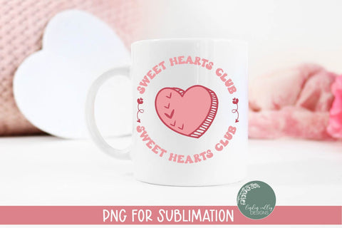 Sweethearts Club Retro Valentine Sublimation PNG Sublimation Linden Valley Designs 