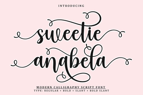 Sweetie Anabela - Modern Calligraphy Font BungStudio 
