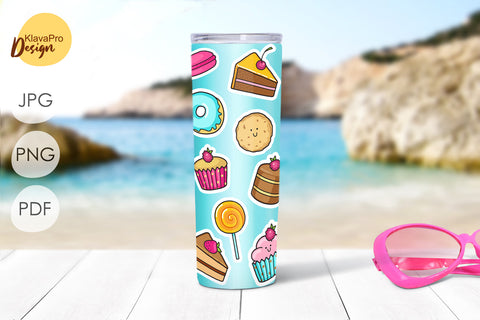 Sweets sticker pack, aesthetic sticker bundle, print cut Sublimation Klava P 