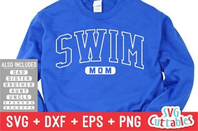 Swim Family svg - Swim Mom svg - eps - dxf - png - Swim Cut File - Silhouette - Cricut - Digital Download SVG Svg Cuttables 