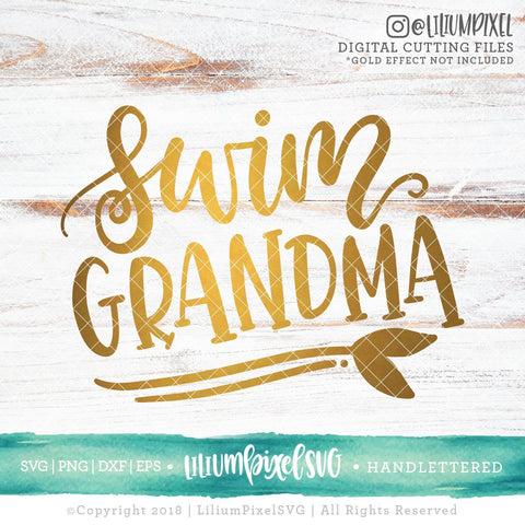 Swim Grandma SVG Lilium Pixel SVG 