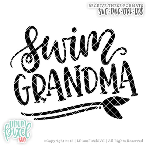 Swim Grandma SVG Lilium Pixel SVG 