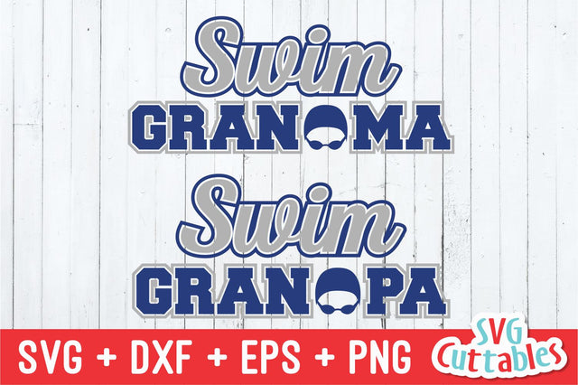 Swim Grandma Swim Grandpa SVG Svg Cuttables 