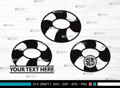 Swim Ring Monogram SVG Cut File | Ring Buoy Svg | Lifesaver Svg | Lifebuoy Svg | Swim Ring Clipart SVG ETC Craft 