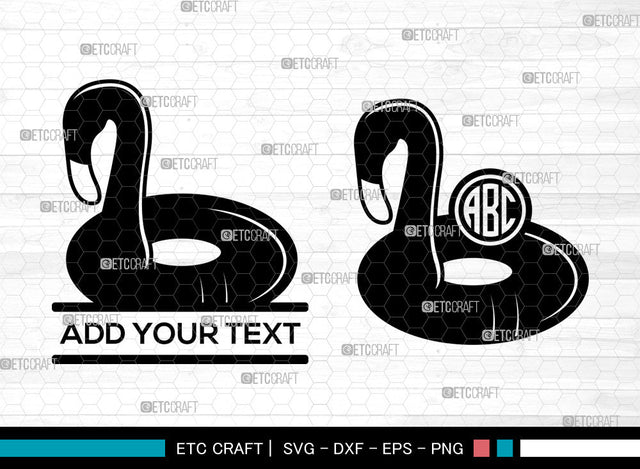 Swim Ring Monogram SVG, Split Monogram, Swimming Tire Svg, Ring Buoy Svg, Lifesaver Svg, Life Buoy Svg, Swim Ring SVG ETC Craft 