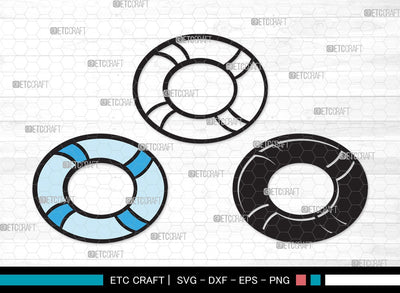 Swim Ring SVG Cut File | Ring Buoy Svg | Lifesaver Svg | Lifebuoy Svg | Swim Ring Clipart SVG ETC Craft 
