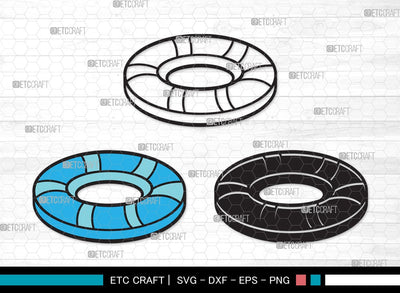 Swim Ring SVG Cut File | Ring Buoy Svg | Lifesaver Svg | Lifebuoy Svg | Swim Ring Clipart SVG ETC Craft 