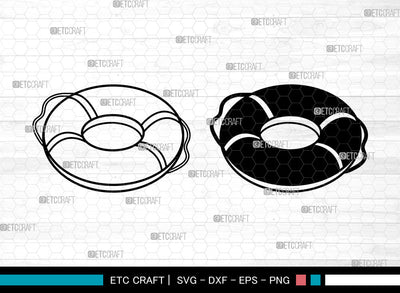 Swim Ring SVG, Swimming Tire Svg, Ring Buoy Svg, Lifesaver Svg, Life Buoy Svg, Swim Ring SVG ETC Craft 