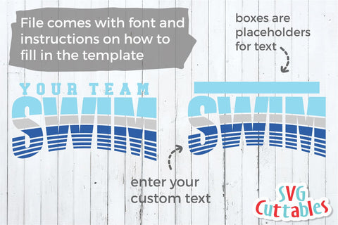 Swim SVG Template 0010 | Shirt Design SVG Svg Cuttables 