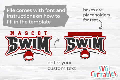 Swim SVG Template 0011 | Shirt Design SVG Svg Cuttables 