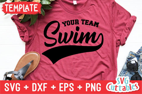 Swim SVG Template 0013 | Shirt Design SVG Svg Cuttables 