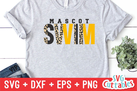 Swim SVG Template 007 | Shirt Design SVG Svg Cuttables 