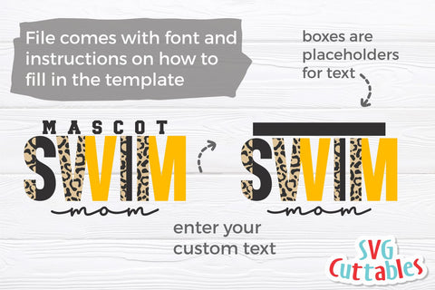 Swim SVG Template 007 | Shirt Design SVG Svg Cuttables 