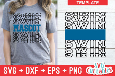 Swim Template 001 SVG Svg Cuttables 