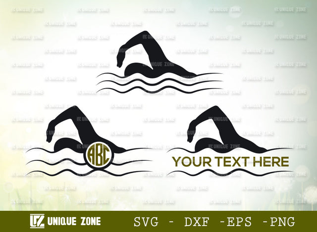 Swimmer Monogram Svg, Swimming Svg, Swimmer Goggles Svg, Sports Svg, Goggles Svg, Swim Svg, Swimming Diving Svg, Pool Sport Svg, Split Monogram, Circle Monogram, SVG Unique Zone 