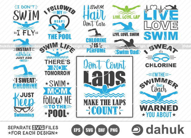 Swimmer svg bundle, Swimmer quotes svg, Swimmer svg, Goggles svg, Cut file, for silhouette, svg, eps, dxf, png, clipart, cricut design space SVG dahukdesign 
