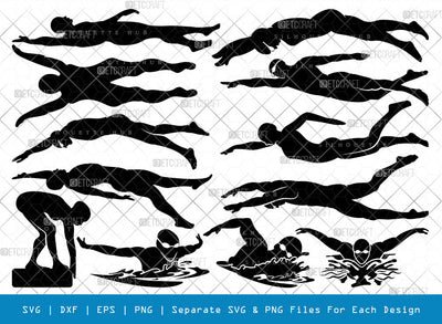 Swimmer SVG, Swimmer Silhouette, Swim Svg, Swimming Svg, Swimming Goggles Svg, Sports Svg, Swimmer Bundle SVG ETC Craft 