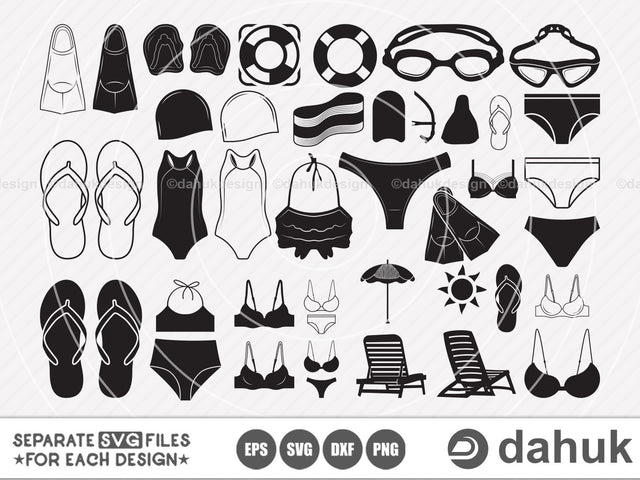 Swimmer tools svg, Swimmer svg, Goggles svg, Cut file, for silhouette, svg, eps, dxf, png, clipart, cricut design space, vinyl cut files SVG dahukdesign 