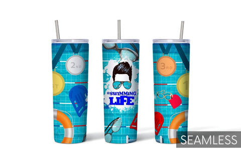 Swimming Dad Tumbler Sublimation Sublimation SvgOcean 