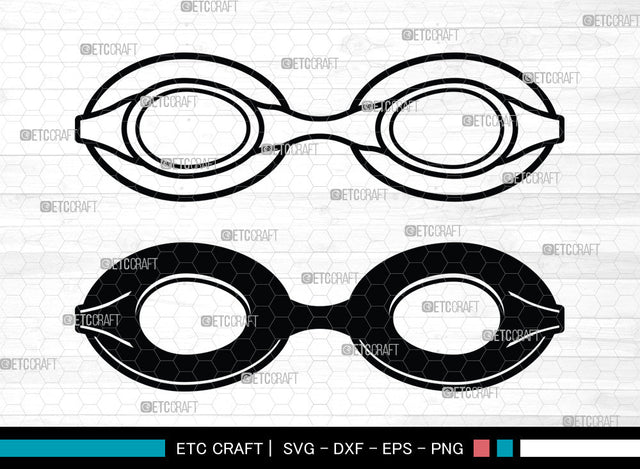 Swimming Goggles SVG, Swimming Goggles SVG, Swim Goggles Svg, Goggles Svg, Swim Goggles Icon Svg, Pilot Goggles Svg, Swimming Goggles SVG ETC Craft 