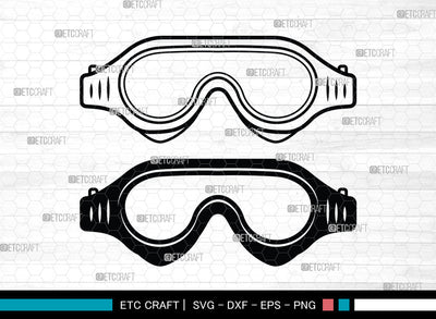 Swimming Goggles SVG, Swimming Goggles SVG, Swim Goggles Svg, Goggles Svg, Swim Goggles Icon Svg, Pilot Goggles Svg, Swimming Goggles SVG ETC Craft 