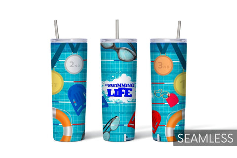 Swimming Life Tumbler Sublimation Sublimation SvgOcean 