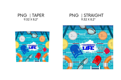 Swimming Life Tumbler Sublimation Sublimation SvgOcean 