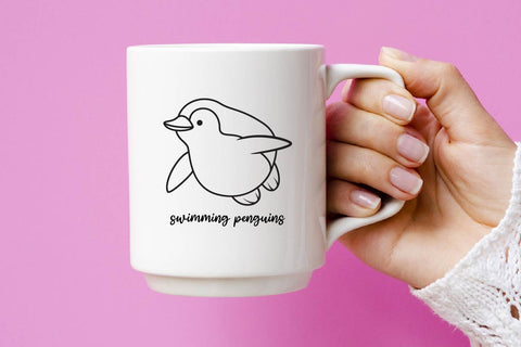 Swimming Penguins Svg Bundle SVG dadan_pm 