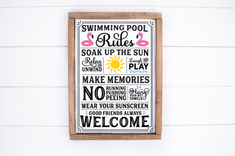 Swimming Pool Rules Style 2 SVG Pickled Thistle Creative 
