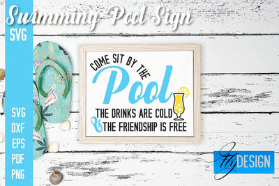 Swimming Pool Sign SVG Design | Funny Quotes SVG SVG Fly Design 