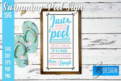 Swimming Pool Sign SVG Design | Funny Quotes SVG SVG Fly Design 