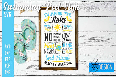 Swimming Pool Sign SVG Design | Funny Quotes SVG SVG Fly Design 