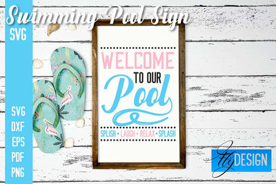 Swimming Pool Sign SVG Design | Funny Quotes SVG SVG Fly Design 