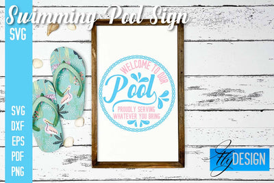 Swimming Pool Sign SVG Design | Funny Quotes SVG SVG Fly Design 
