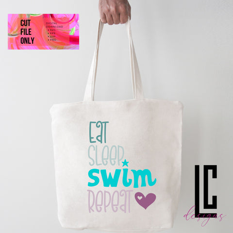 Swimming SVG, Eat Sleep Swim Repeat, Swim Team SVG Left Craft Designs 