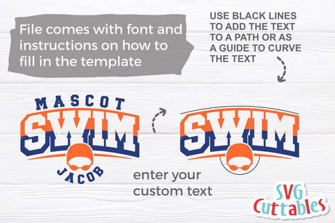 Swimming svg - Swim Cut File - Swim Template 0018 - svg - eps - dxf - png - Silhouette - Cricut Cut File - Digital Download SVG Svg Cuttables 