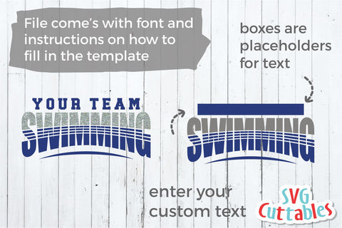 Swimming svg - Swim Cut File - Swim Template 002 - svg - eps - dxf - png - Silhouette - Cricut Cut File - Digital Download SVG Svg Cuttables 